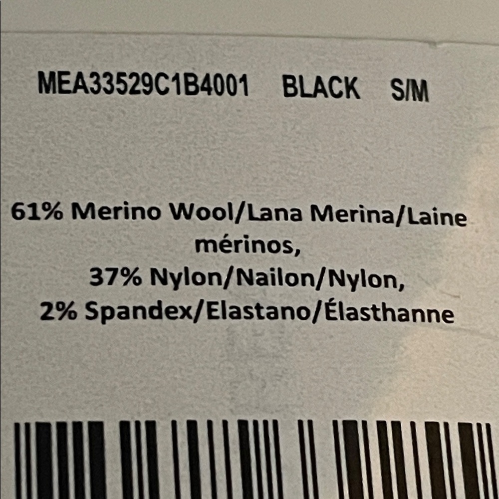 Merrell Zoned Hiking Crew Socks. Black. (1) Pair. NEW! Unisex Size S/M - Picture 7 of 7